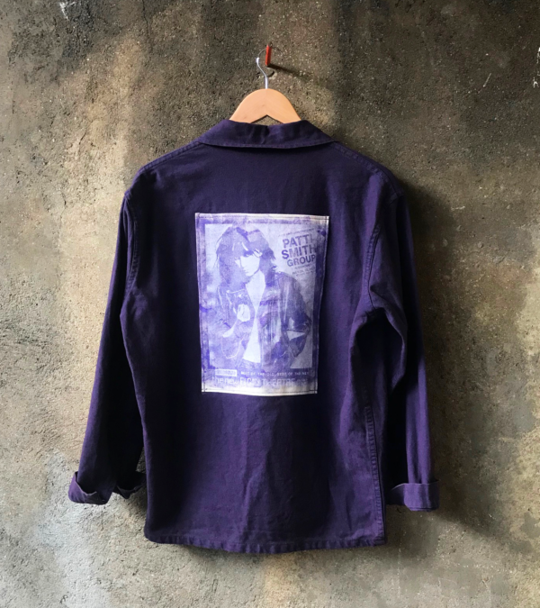 Blouson 46 reteint en violet Patti patch