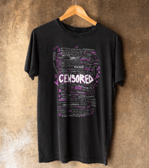 Censored / T-shirt Black stone-washed