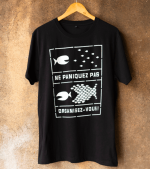 Ne paniquez pas, organisez-vous T-shirt black